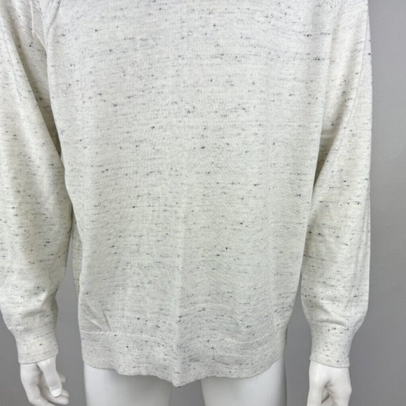 Vince Cotton Wool Pullover Sweater Mens XL NWOT $265 Long Sleeve Crew Neck Ivory - Picture 8 of 13
